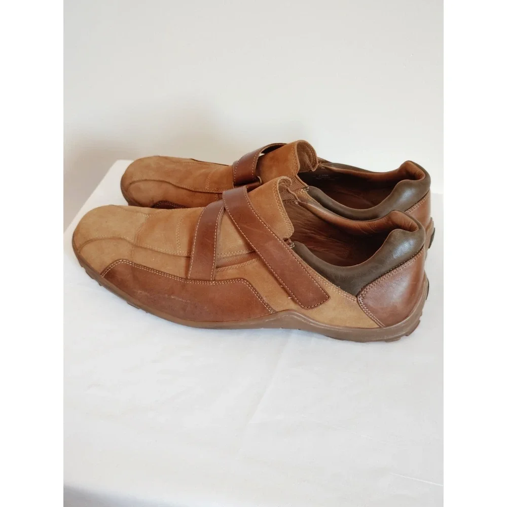 Cole Haan Men 14 Air Colton Brown Leather Suede Strap Oxford Old Money Shoes**
